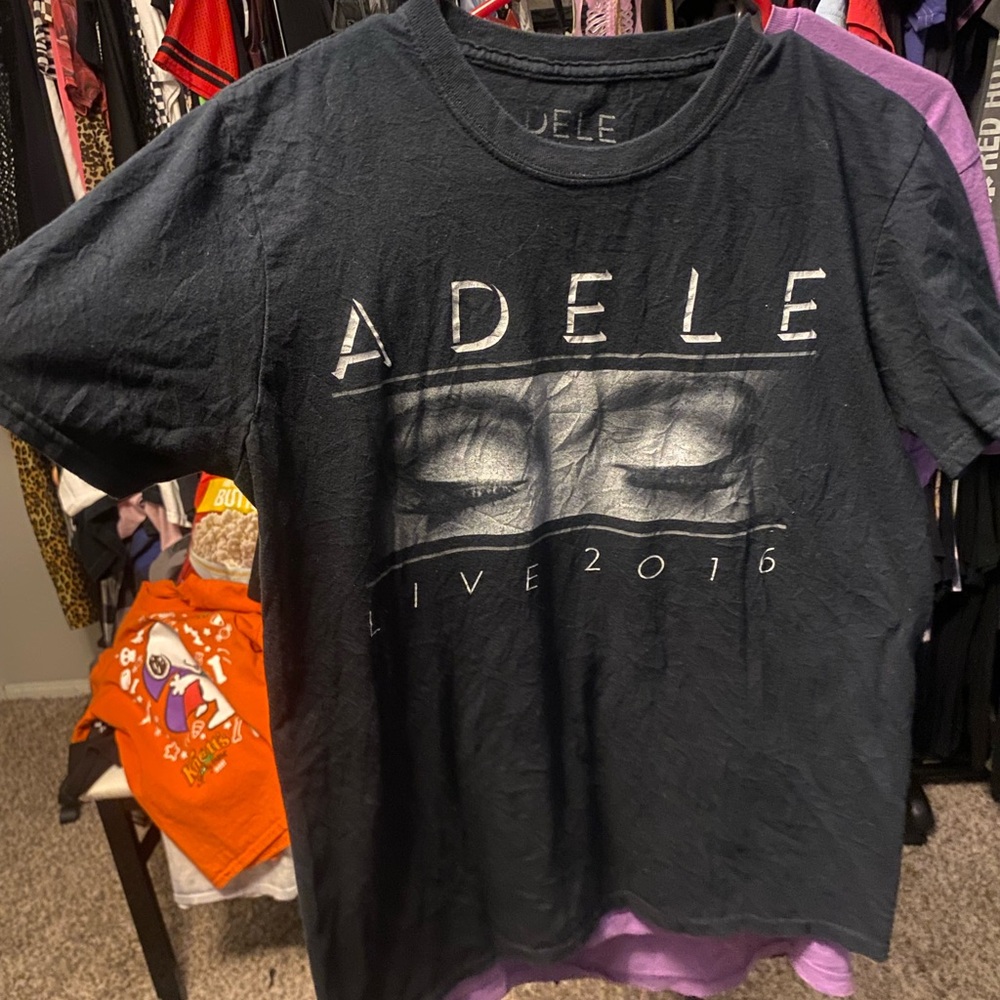 Adele concert tour tee 2016 black